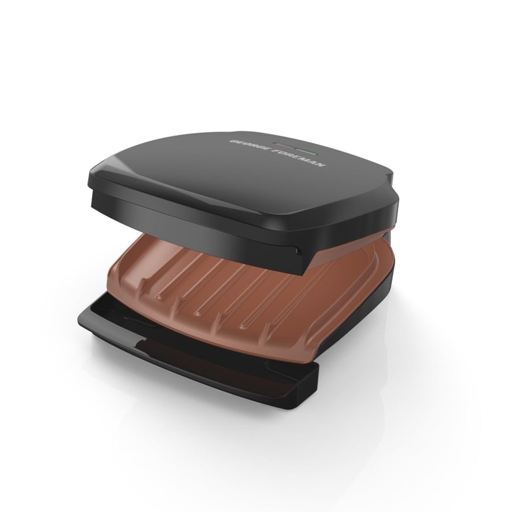 NIB George Foreman 2-Serving Copper Classic Plate Grill, Electric Indoor Grill - Picture 9 of 14